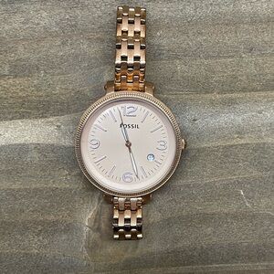 Fossil Rose Dial Rose Gold Heather ES3130